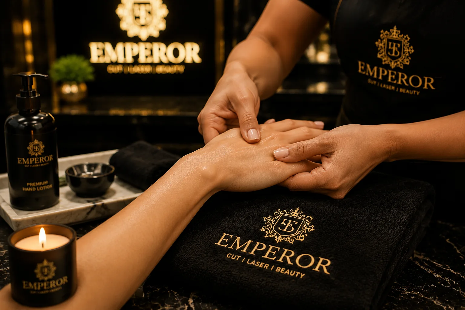 relaxing hand massage treatment