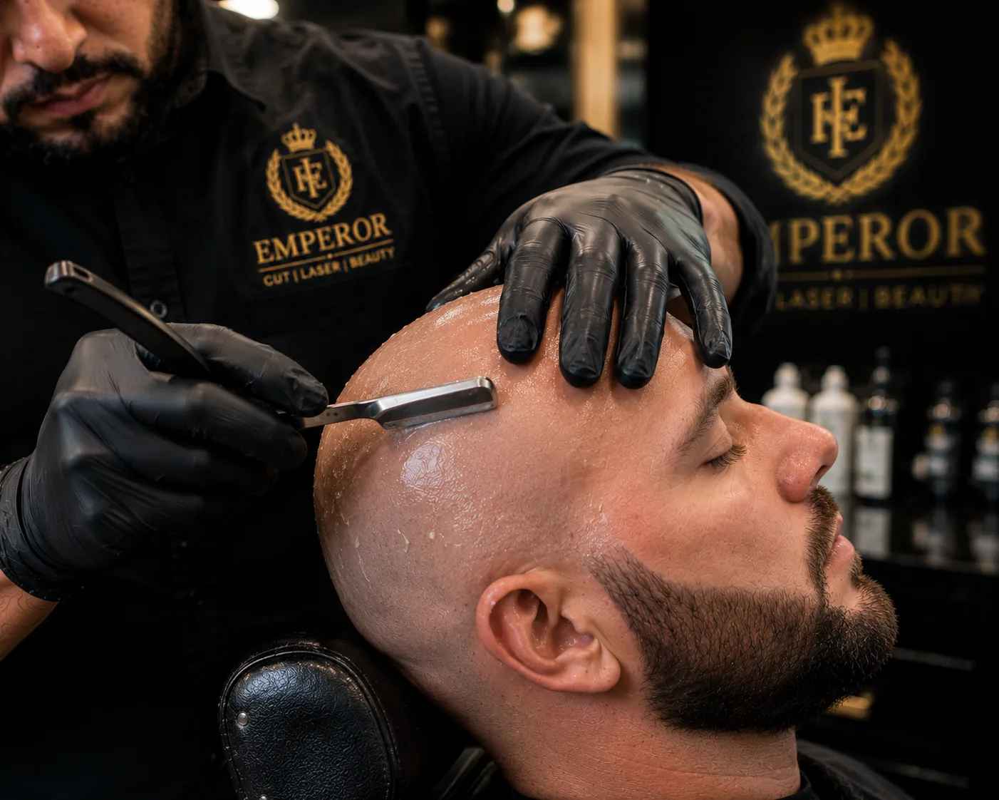 Men's head shave service in Texas