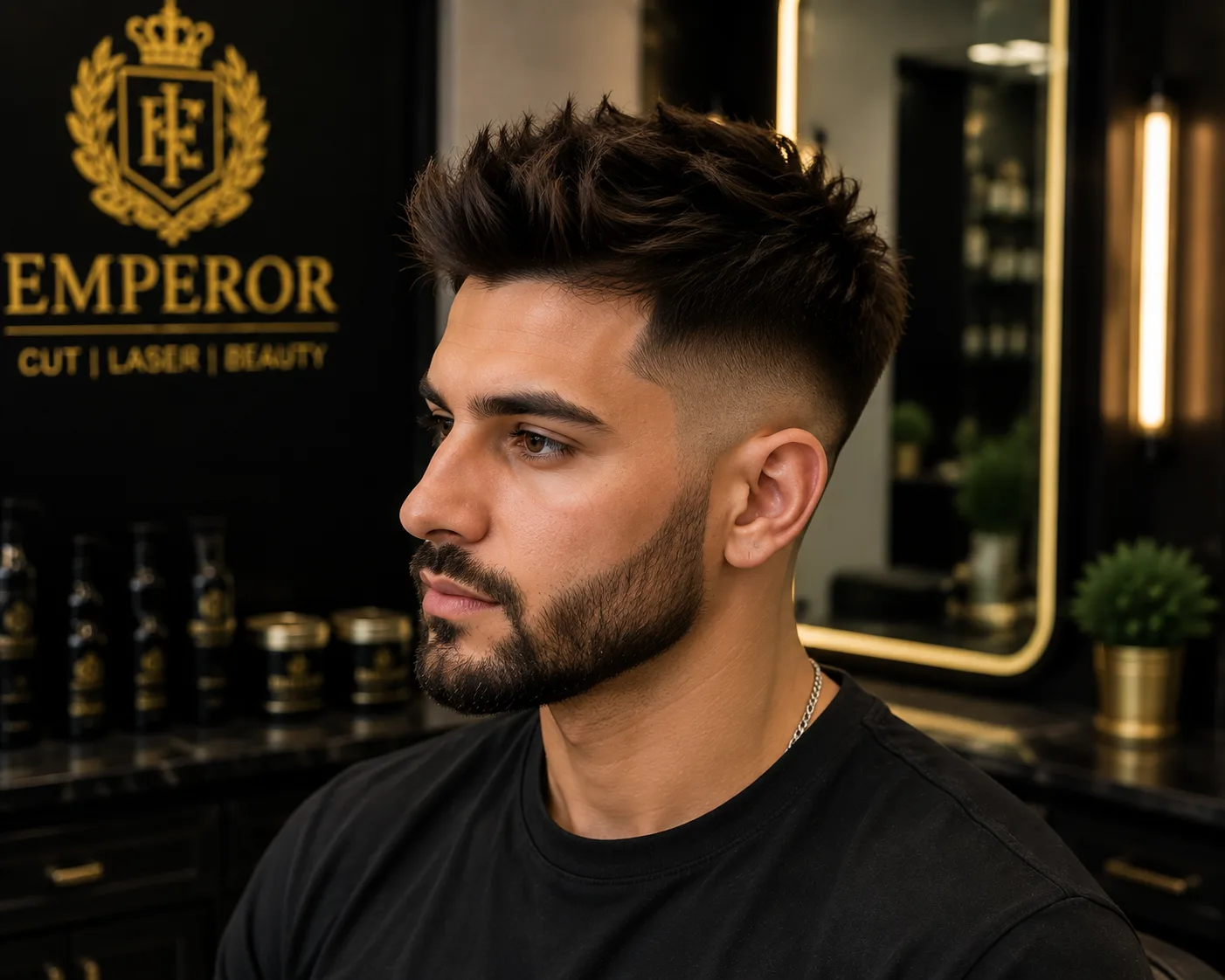 Modern men's hairstyle in Texas