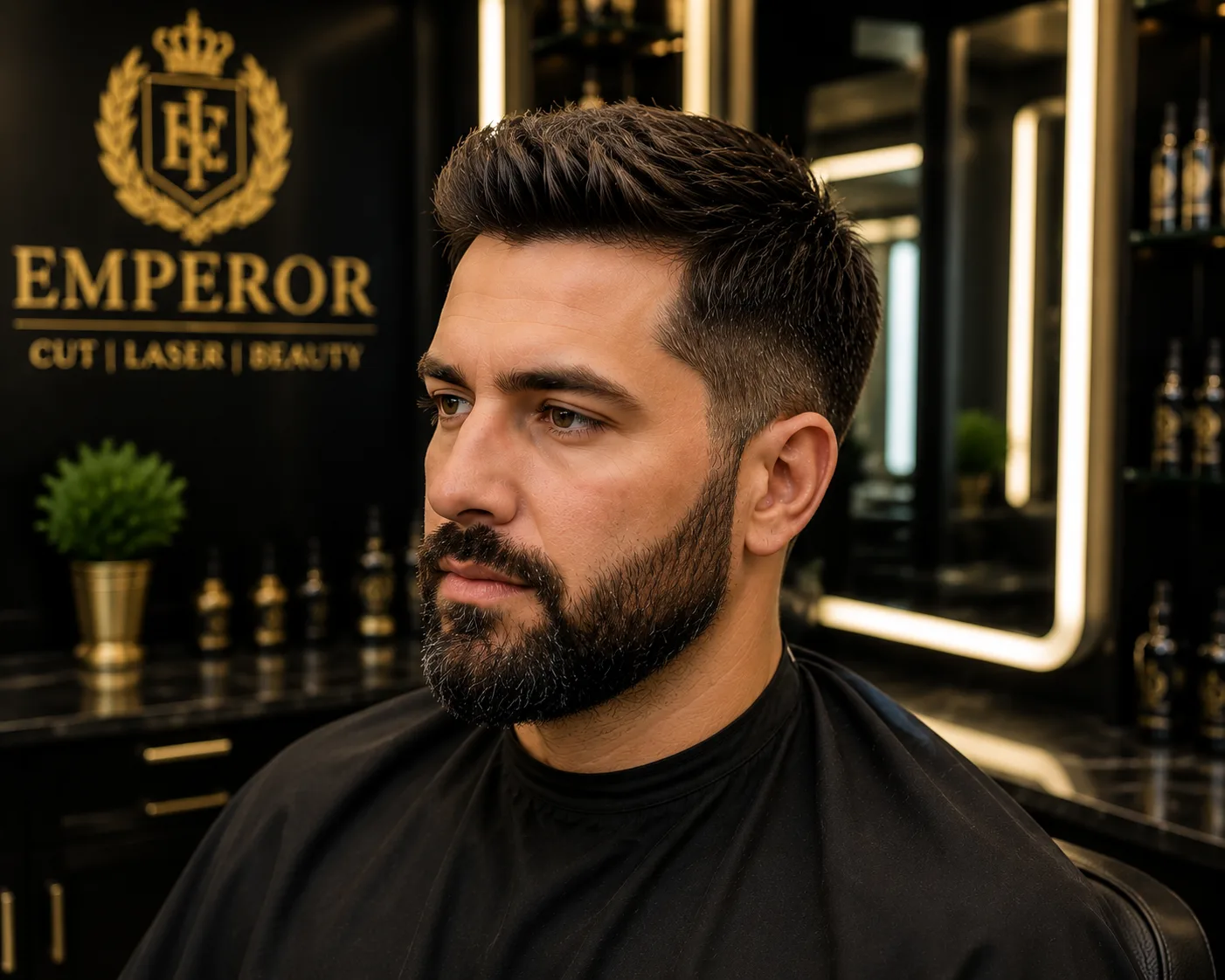 Natural men's hair and beard color