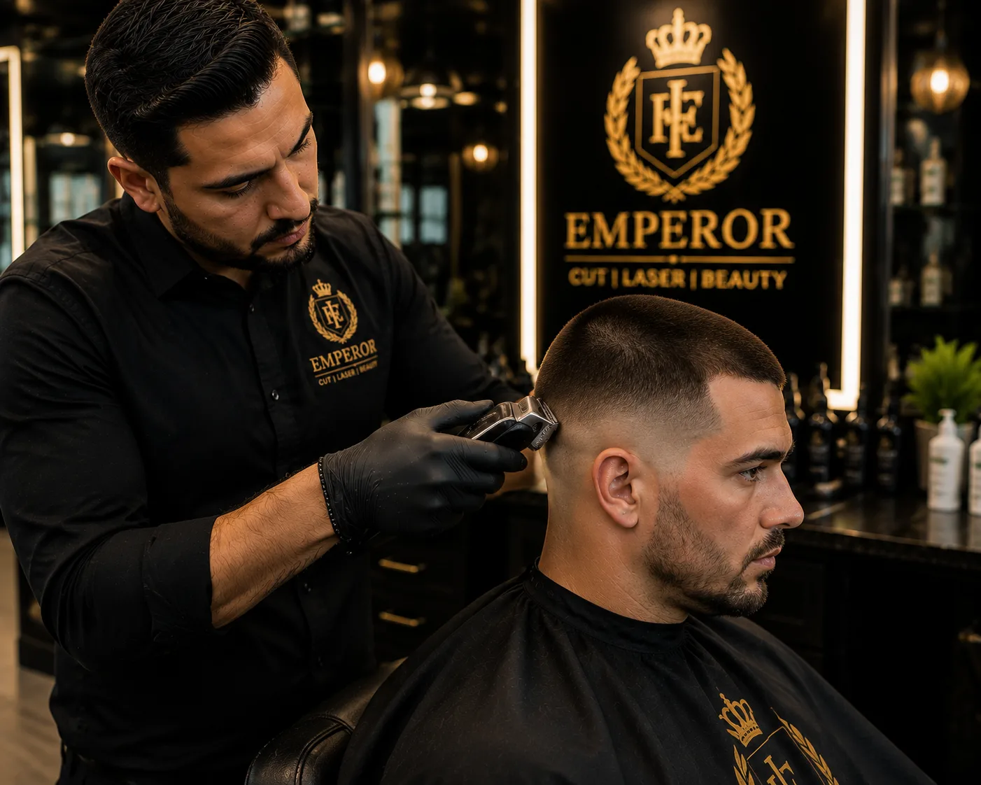 Professional barber clipper haircut service