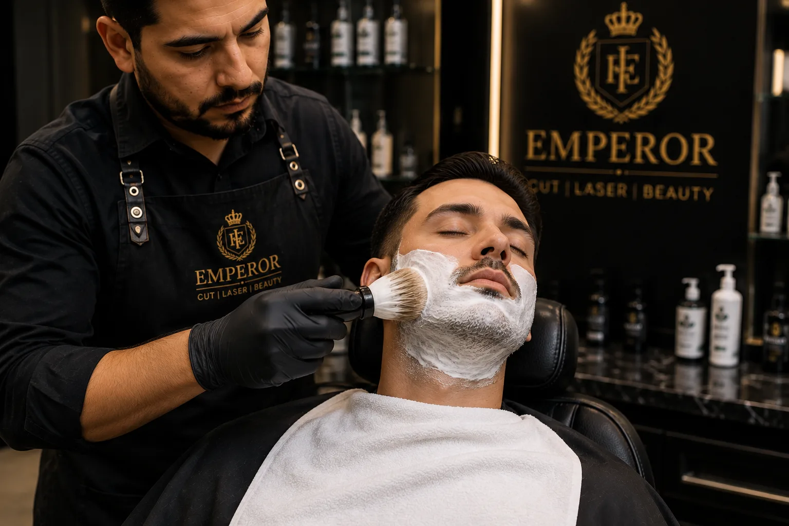 Professional face shaving service near Little Elm TX