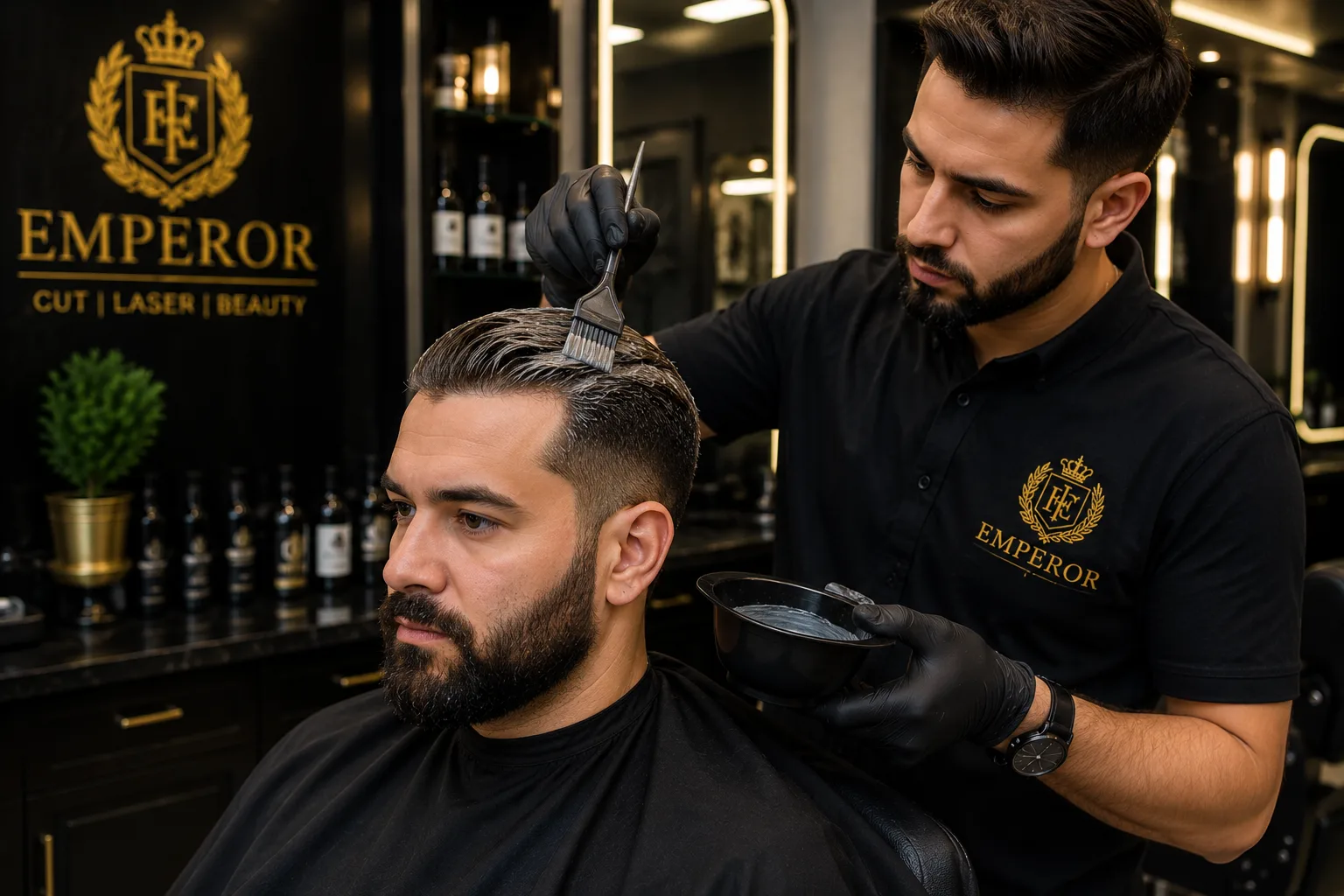 Professional hair and beard coloring in Dallas TX