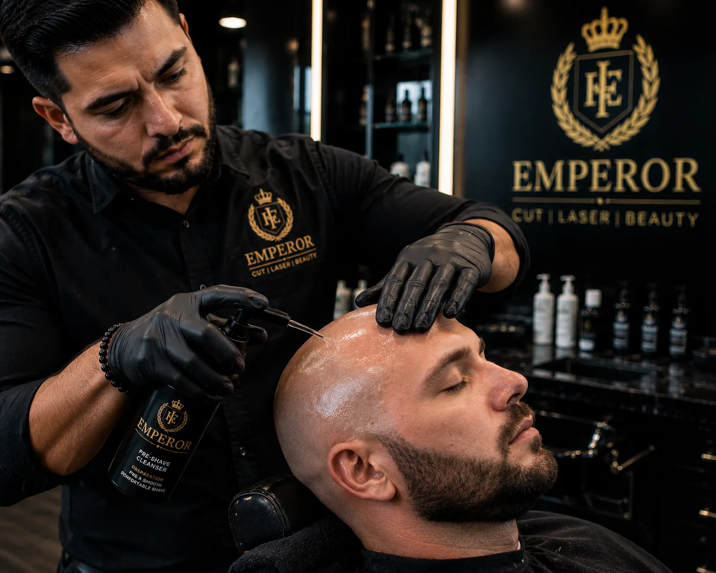Professional head shaving service near Dallas TX