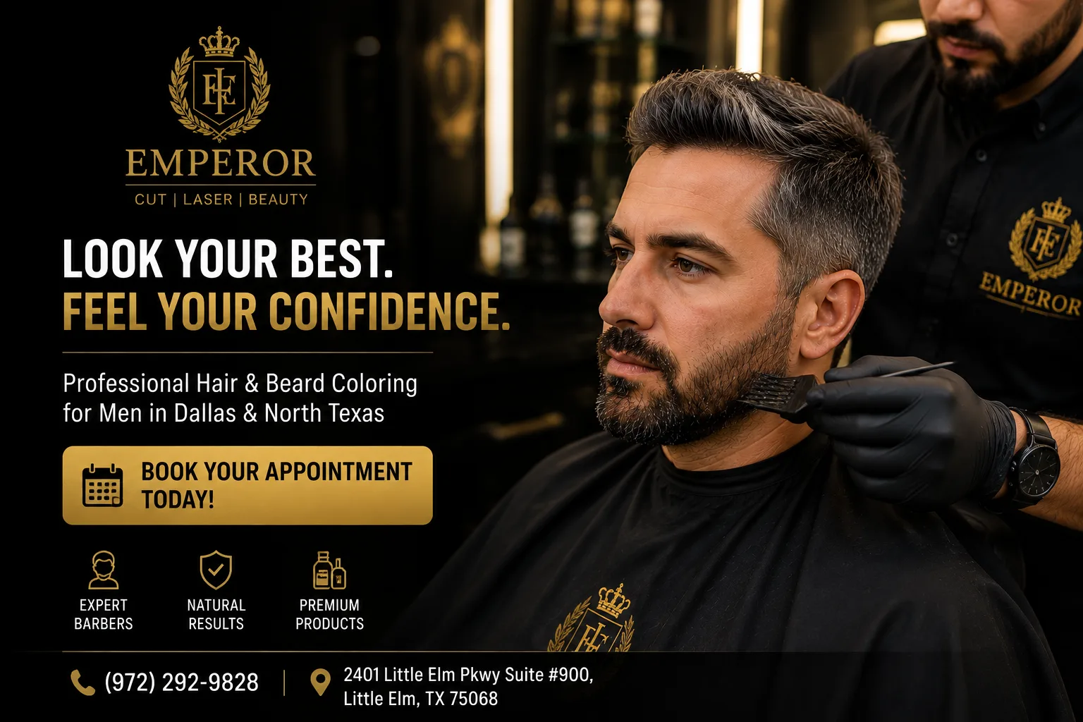 call Dying Hair and Beard in Dallas, TX
